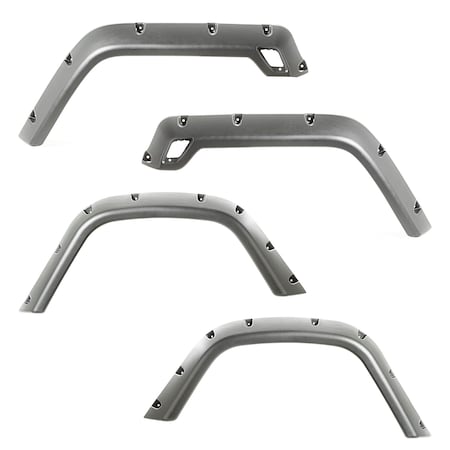 Rugged Ridge 4-PIECE FENDER FLARE KIT; 97-06 JEEP WRANGLER 11630.3